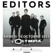 Concert EDITORS  à Paris @ L'Olympia - Billets & Places
