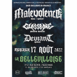 Concert MALEVOLENCE + GLASSBONE + DEVIANT &agrave; Paris @ La Bellevilloise - Billets & Places