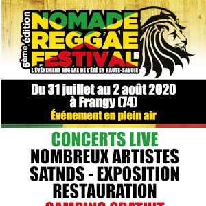 Nomade Reggae Festival 2020 - Pass Vendredi 31 Juillet Nomade Reggae Festival 2020 - Pass Vendredi 31 Juillet