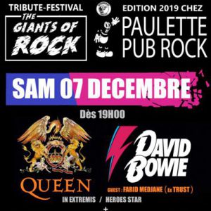 Concert '' The Giants Of Rock '' Tribute Queen / David Bowie Concert '' The Giants Of Rock '' Tribute Queen / David Bowie