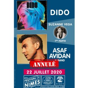 Asaf Avidan & Band + Dido + Suzanne Vega - Annulé Asaf Avidan & Band + Dido + Suzanne Vega - Annulé