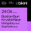 Concert MANGABEY (live) + KRYSTAL KLEAR + BOSTON BUN + SOPHONIC (live)