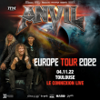 Concert ANVIL + GUEST à TOULOUSE @ Connexion Live - Billets & Places