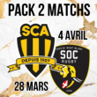 Match PACK 2 MATCHS !