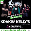 Concert KRAKIN' KELLY'S + ODYSSEUS / Soirée Saint Patrick !