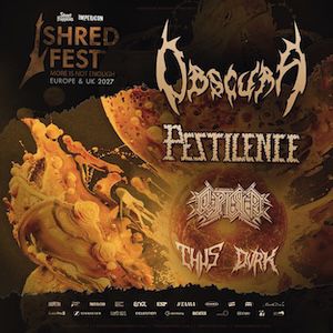 Affiche — Shred Fest - Obscura, Pestilence, Cryptic Shift, Thus, DVRK